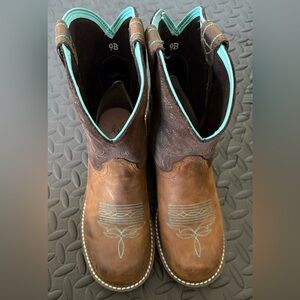 Ariat Brown and Teal Women's Boots